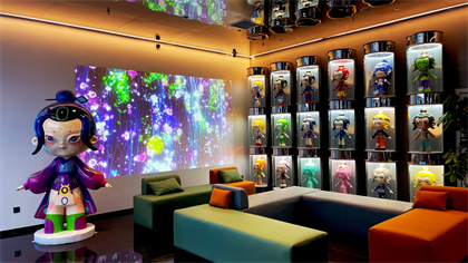 The laser projection of the NEC Knight series interprets food history in light and shade, leading a new trend in immersive restaurants