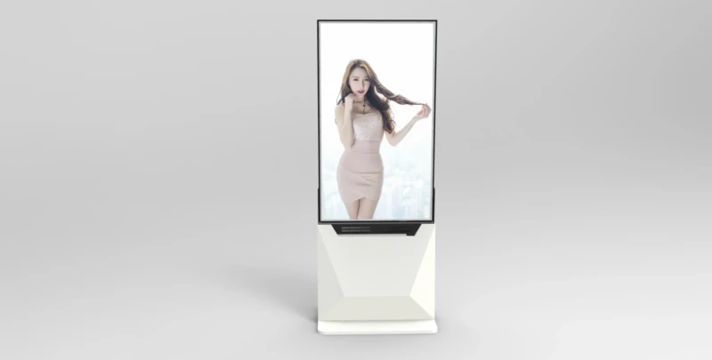 lcd dual sides floor standing screen