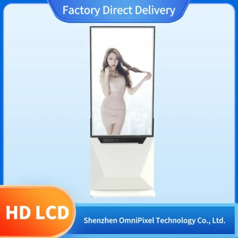 lcd dual sides floor standing screen