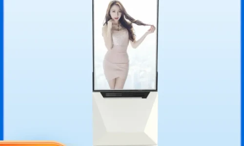 lcd dual sides floor standing screen