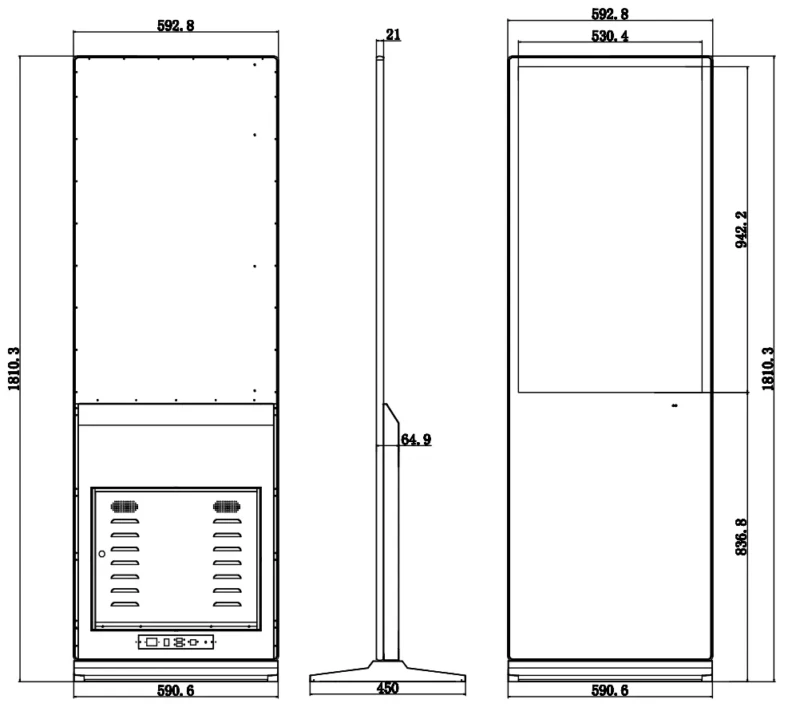 43inch LCD Advertising Screen Floor standing - DN4300-FA (4)