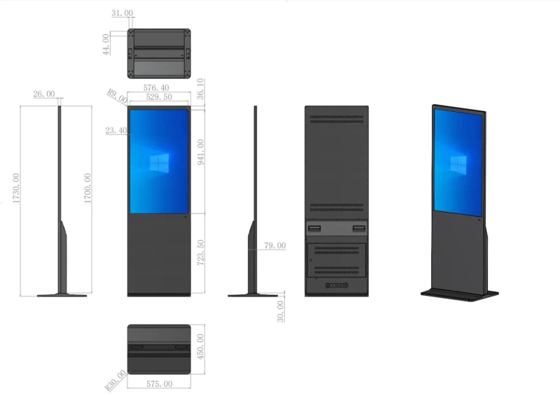 43inch LCD Advertising Screen Floor standing - DN4300-FA.Android11 with 5G (4)