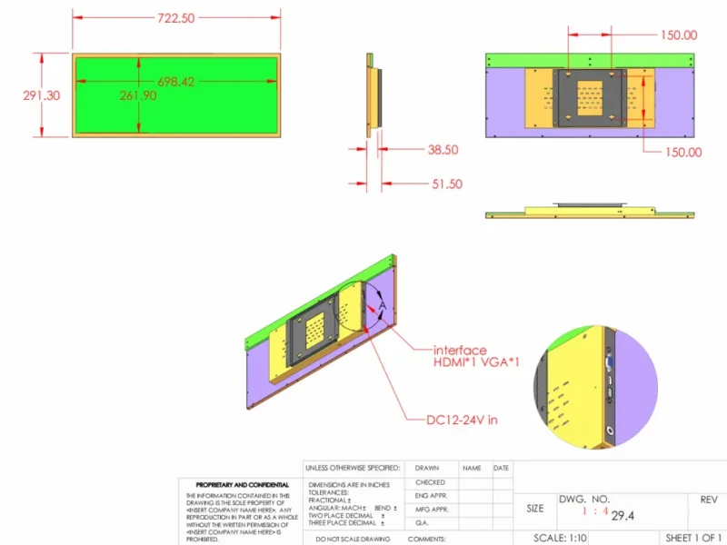29.4inch Bar lcd screen andorid DN2940-WA. Standard (5)