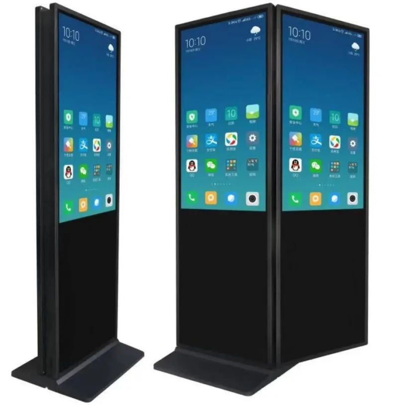 55inch android Dual sided floor standing screen ad player (1)
