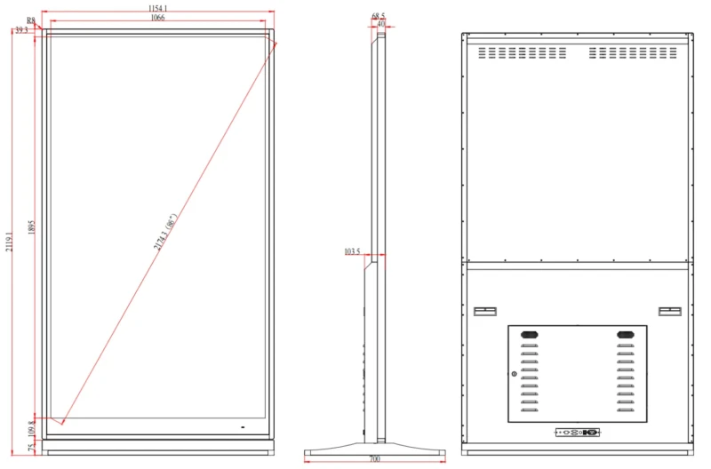 86nch 4K Floor standing andorid DN8600-FA. A40I (4)